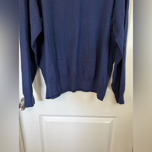 Peter Millar Men’s Navy Cotton Silk Cashmere Quarter Zip Pullover Sweater - XXL - Picture 2 of 8